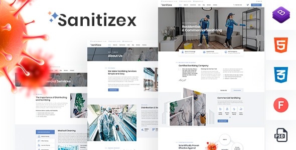 Sanitizex v2.6 消毒服务WordPress主题