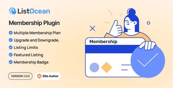 Membership Plugin – Listocean Classified Ads Listing Marketplace Platform (2024年11月13日) 会员插件 - 分类广告列表市场平台