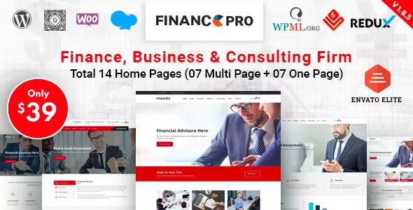 Finance Pro (v2.1.1) 商业与咨询 WordPress 主题