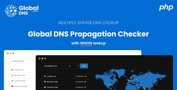 Global DNS (v3.0.0) DNS传播检查器和WHOIS查询工具 - PHP