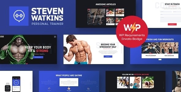Steven Watkins (v2.4.0) 个人健身教练与营养顾问WordPress主题
