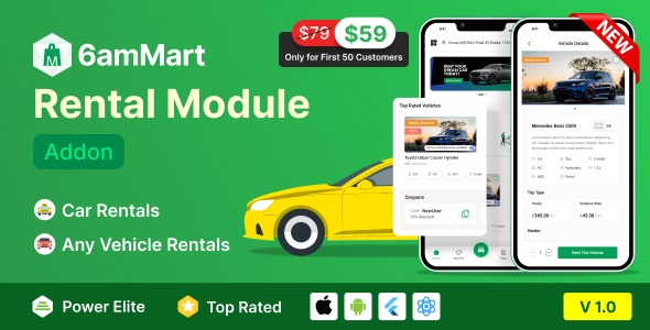 6amMart Car Rental Module Addon v1.0 - 汽车租赁模块扩展插件