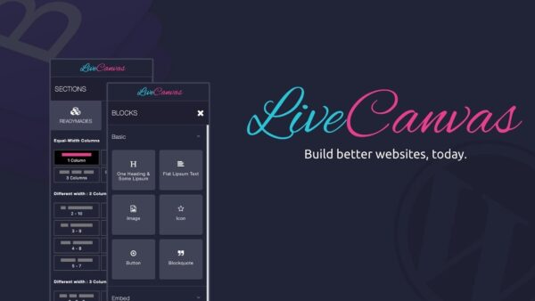LiveCanvas v4.3.2 + Custom Strap v2.7.0 + v3.2.0 - 响应式WordPress页面构建工具和自定义设计插件