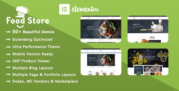 Food Store v2.3.3 有机餐厅WooCommerce WordPress主题