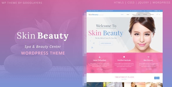 Skin Beauty (v1.3.8) Spa WordPress主题 - 美容水疗沙龙网站模板