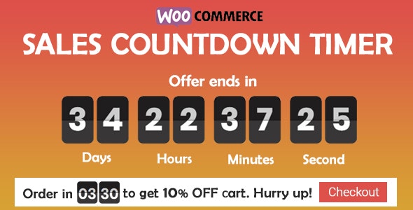 Sales Countdown Timer for WooCommerce and WordPress - Checkout Countdown v1.1.6 - WooCommerce和WordPress销售倒计时器插件