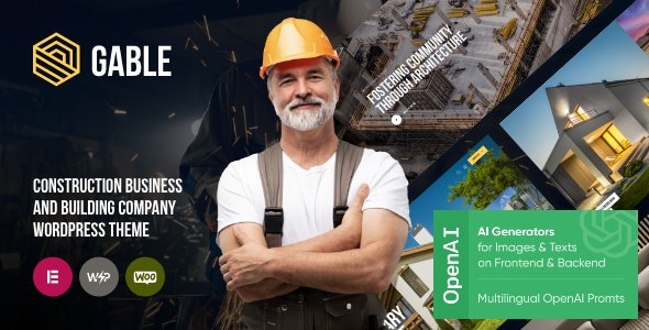 Gable (v1.5.0) 建筑与施工WordPress主题