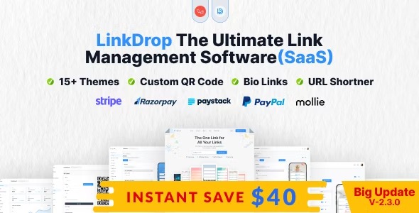 Linkdrop (v4.1.0) SaaS链接管理工具