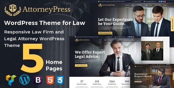 Attorney Press (v2.2.1) 律师WordPress主题 - 法律机构网站模板