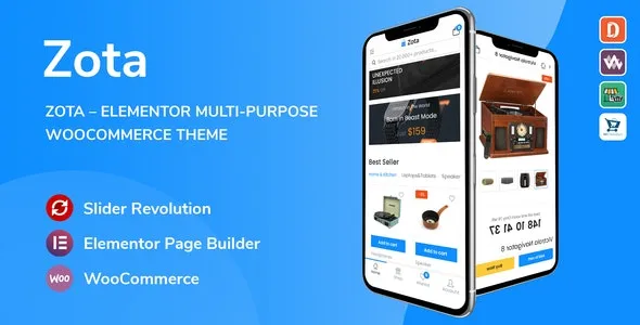 Zota (v1.3.8) Elementor多功能WooCommerce主题