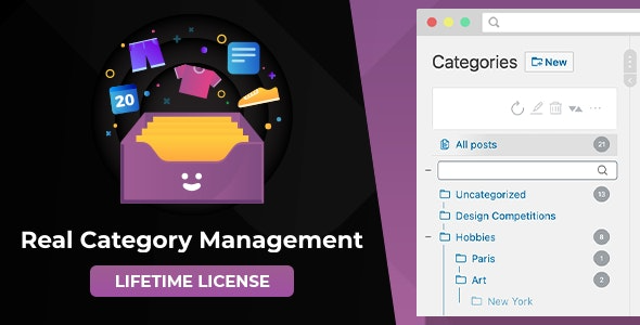 Real Category Management v4.2.39 - WordPress真实分类管理插件，自定义分类排序和树状视图