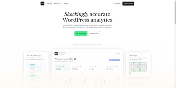AnalyticsWP (v2.2.0) 排名第一的WordPress分析插件