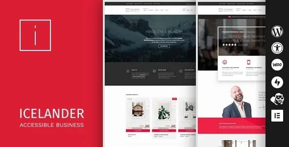 Icelander (v1.7.5) WooCommerce WordPress主题 - 无障碍商业作品集