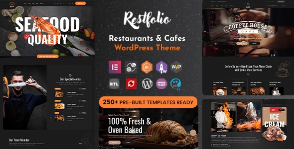 Restfolio v1.0.2 餐厅与咖啡馆 WordPress主题 - 餐饮业网站设计解决方案