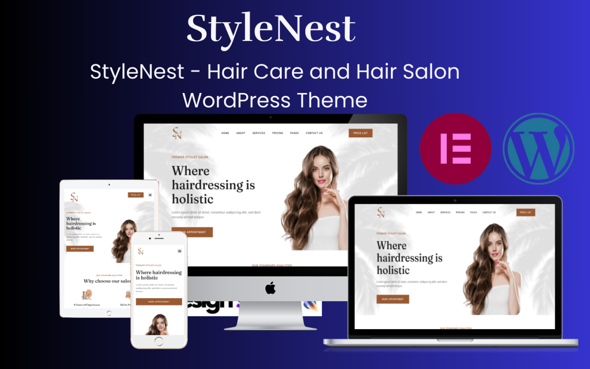 StyleNest (v1.0.0) 美发护理与沙龙WordPress主题