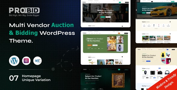 Probid v1.1.0 多供应商拍卖 WooCommerce WordPress 主题
