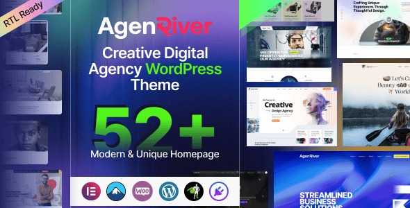 AgenRiver v1.0 创意数字机构WordPress主题