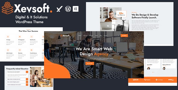 Xevsoft v1.0.0 Digital & It Solutions WordPress Theme - 数字与IT解决方案WordPress主题
