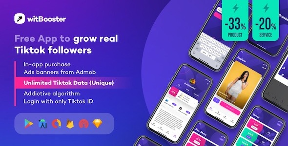 WitBooster v2.3.0 – 免费应用为Android增长真实Tiktok视频粉丝