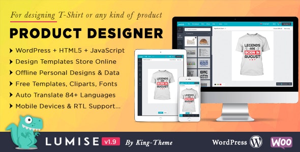 Lumise 2.0.3 – WooCommerce WordPress产品设计师