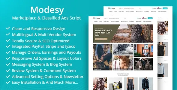 Modesy v2.5.2 二手物品买卖市场与分类广告WordPress主题
