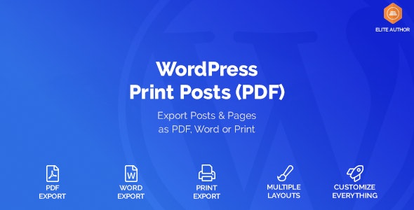 WordPress Print Posts & Pages (PDF) 1.5.8