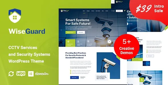 WiseGuard CCTV and Security Systems WordPress Theme v1.0.0 – 专业监控与安防系统WordPress主题