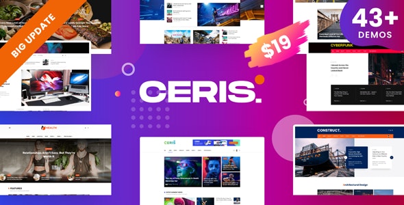 Ceris 3.9.1 – 新闻杂志博客网站WordPress主题