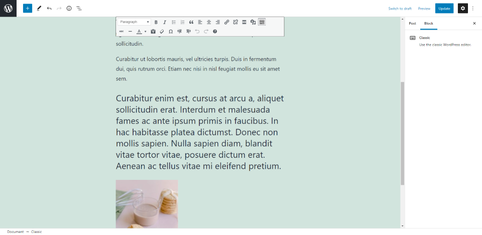 古腾堡编辑器教程:如何使用WordPress经典块