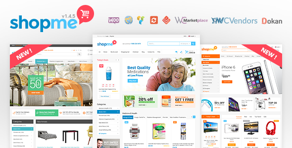 ShopMe 1.6.3 开心版 – 多供应商Woocommerce WordPress主题