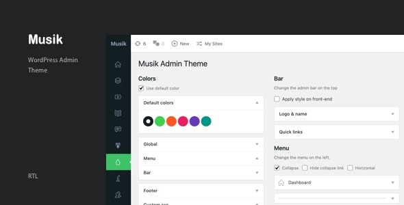 Musik 3.2 – WordPress管理主题