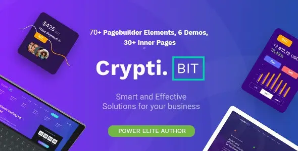 CryptiBIT 1.4 – 技术，加密货币，ICO/IEO登录页面WordPress主题