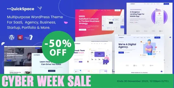 QuickSpace 1.2.0 – SaaS代理机构多用途WordPress主题
