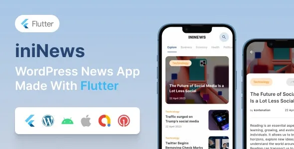 iniNews Flutter移动应用WordPress主题 – 2023年6月19日更新
