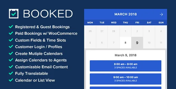 Booked 2.4.0 – WordPress预约