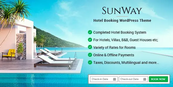 Sunway 4.8 – 酒店民宿开房预定网站WordPress主题