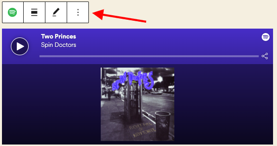 古腾堡编辑器教程:如何用Spotify嵌入块