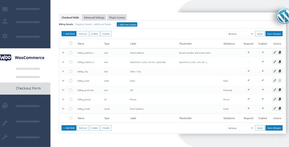 Checkout Field Editor for WooCommerce Pro 3.4.0