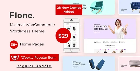 Flone 3.4.5 开心版 – 最小WooCommerce WordPress主题