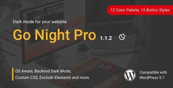 Go Night Pro 1.1.2 – 黑暗模式夜间模式WordPress插件