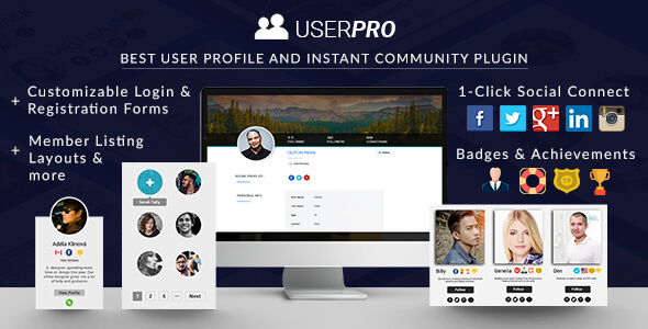 UserPro 5.1.0 开心版 + Addons – 社区和用户配置文件WordPress插件
