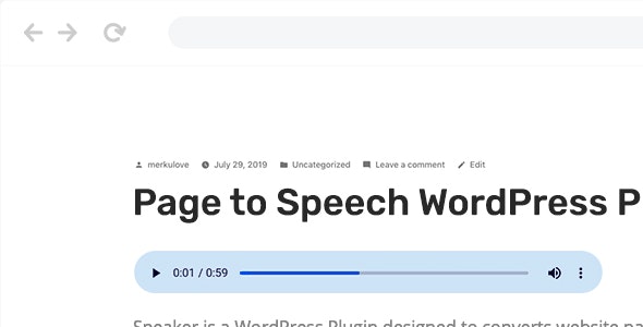 Speaker 3.4.0 – WordPress的页面到语音插件