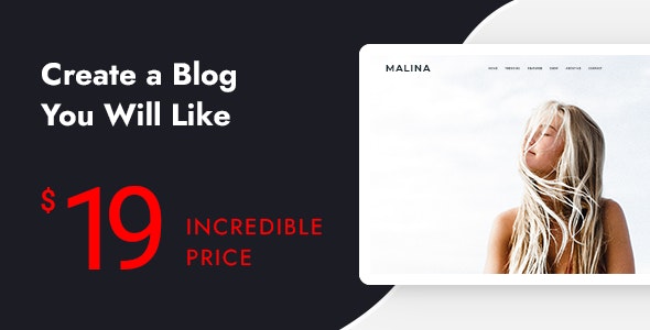 Malina 2.3.3 – 专业个人博客网站WordPress主题