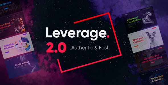 Leverage 2.2.0 – 创意作品集展示网站WordPress主题