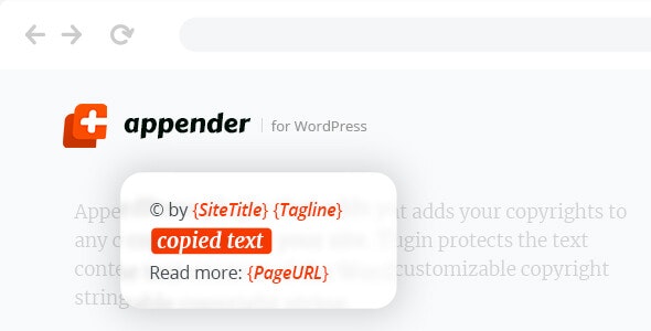 Appender 1.1.0 – WordPress的复制内容保护
