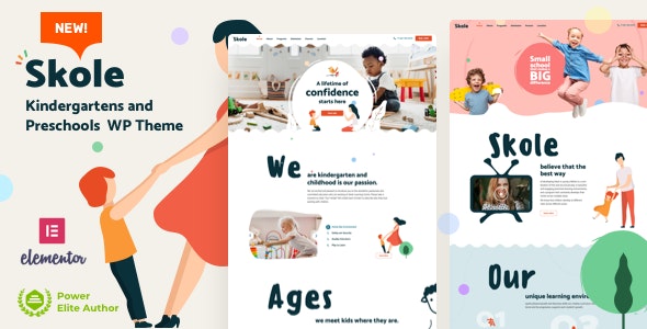 Skole 9.1 开心版 – 学校幼儿园WordPress Elementor