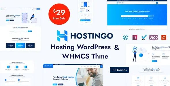 Hostingo 2.1 开心版 – WHMCS 主机域名托管运营商网站Wordpress主题