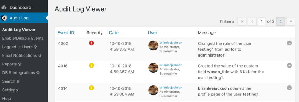 WordPress活动日志——你应该跟踪的7个事件