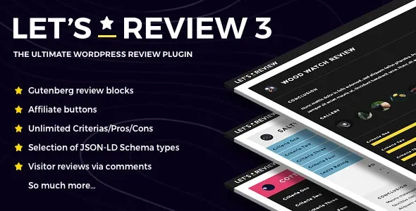 Let’s Review (v3.4.3) WordPress插件 – 带联盟选项的评论插件
