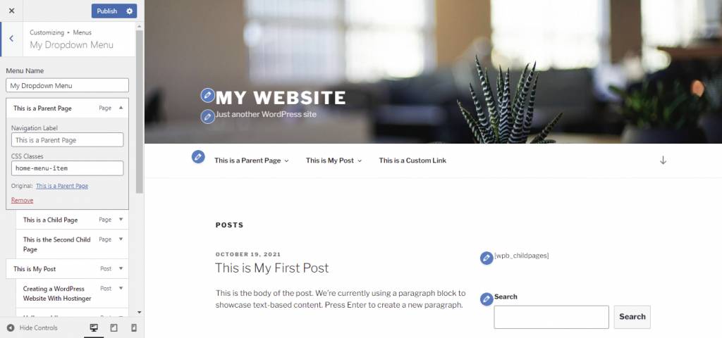 如何创建一个WordPress导航下拉菜单